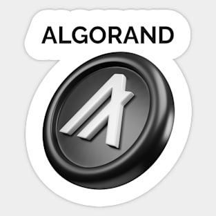 ALGHORAND 3d front view rendering cryptocurrency Sticker
